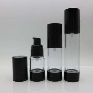 las botellas privadas de aire cosméticas plásticas de la bomba 15ml helaron transparente