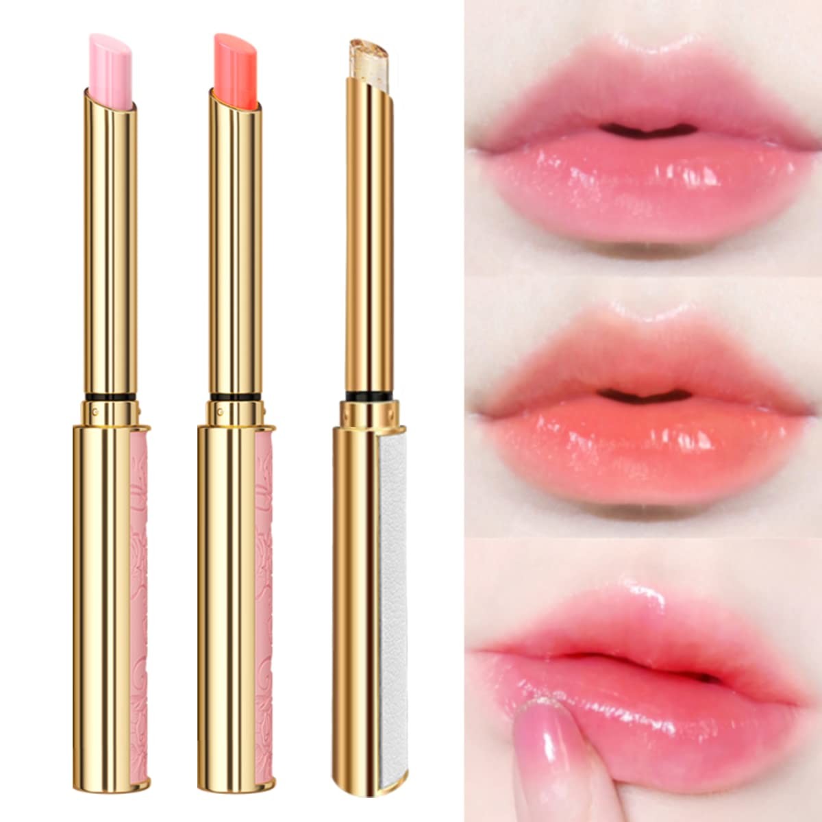 Tubo de Rose Gold Diamond Clear Lipstick que empaqueta para el plástico recargable