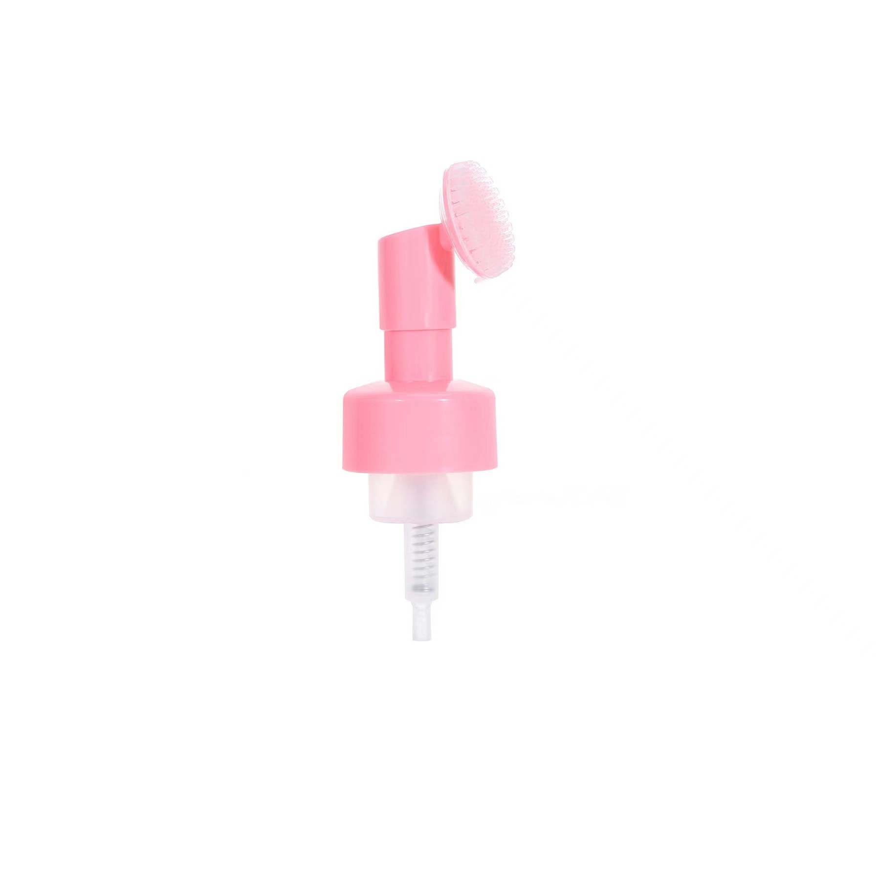 Dispensador de bomba de espuma Mousse de 42mm, jabón Facial, cepillo de silicona de plástico, botella pulverizadora, plástico PP, forma de corazón Facial