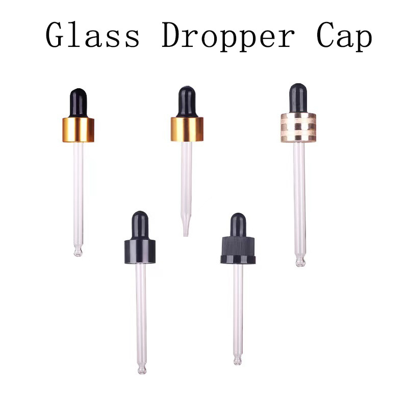 18mm 20mm 24mm Oro Plata Cerradura de vidrio Dropper para Botella de Aceite Esencial