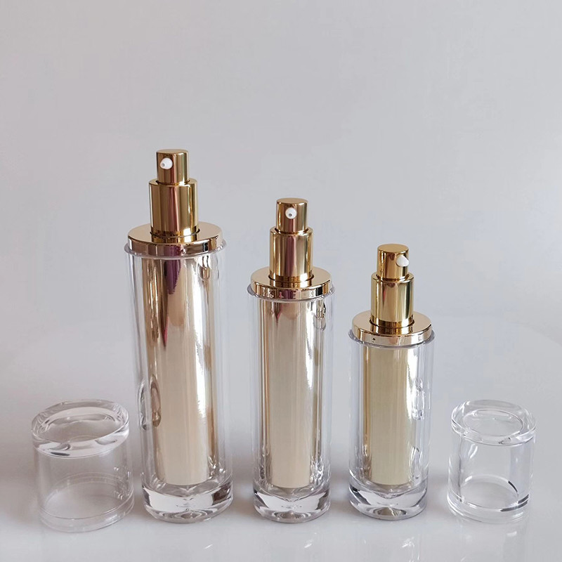 Botella redonda con cono púrpura Conjunto de embalaje cosmético Jar cosmético