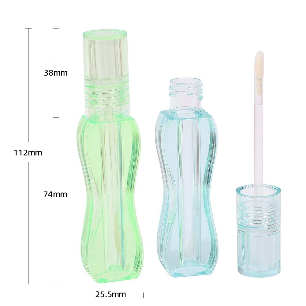 Fábrica 4g tubo de lápiz labial de boca redonda vacía con cerradura de tornillo de sello de goma tubo de bálsamo labial de plástico para envases de recipientes cosméticos