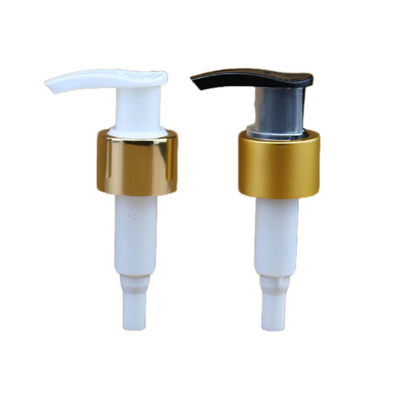 28mm 28/410 Puma de loción de aluminio de plástico de oro con bloqueo de fondo