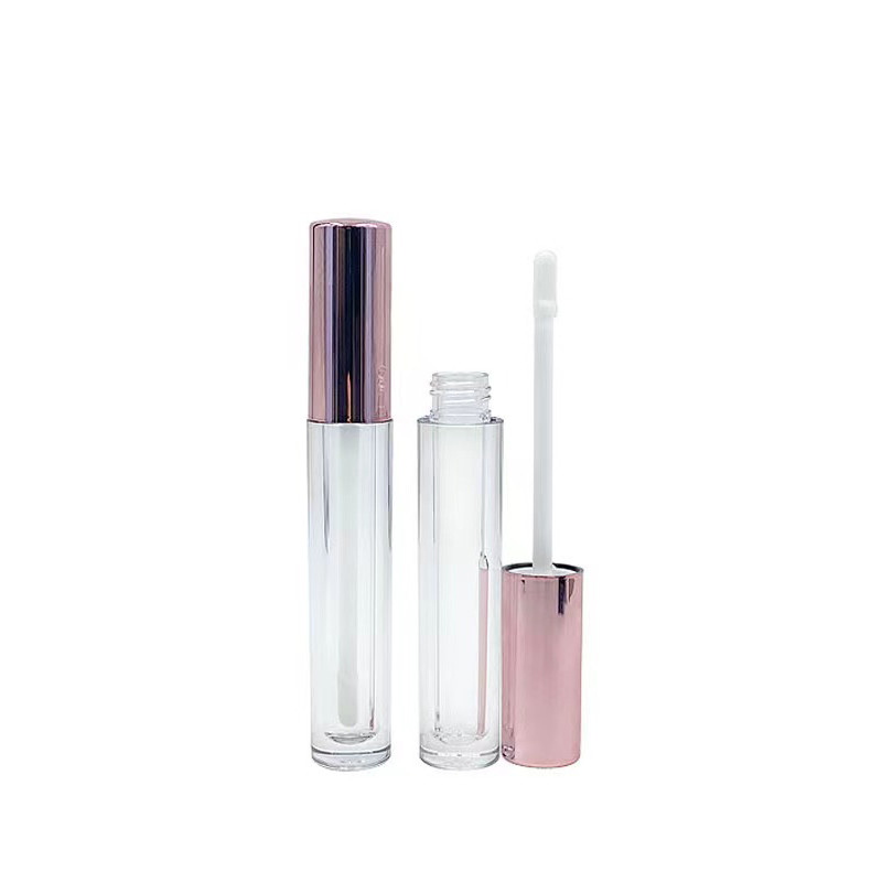 Sello de goma cerradura de tornillo tubo de plástico bálsamo labial para recipiente cosmético embalaje personalizado 4g boca redonda vacía tubo de lápiz labial con