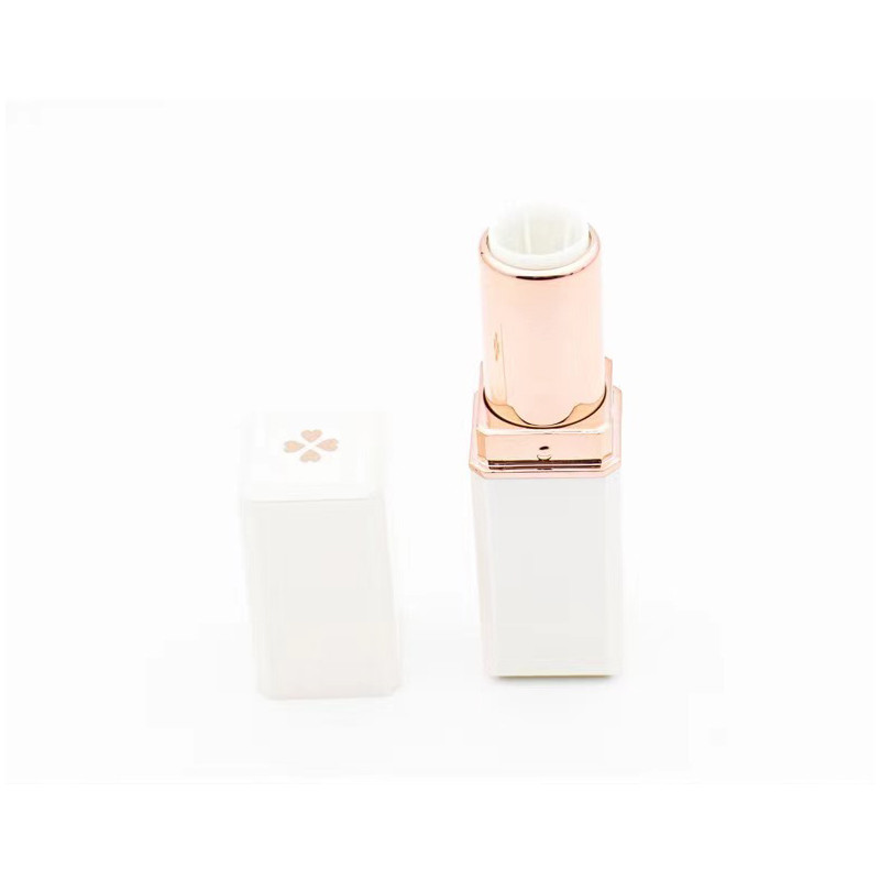 Tubo de lápiz labial con sellado de goma tornillo de plástico tubo de bálsamo labial para recipiente cosmético