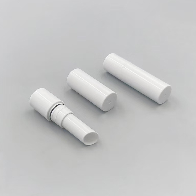 Tubo de lápiz labial metálico con pantalla de impresión Contenedor de brillo labial y cerradura de tubo de bálsamo de plástico