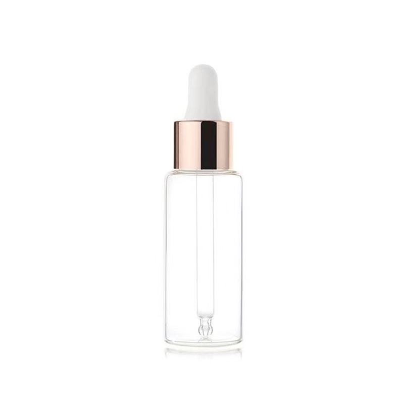 Botella de vidrio transparente para aceite esencial vacía de 5ml 10ml 15ml 20ml 30ml 50ml 100ml