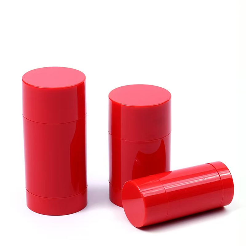 Contenedor de fragancia vacío de bálsamo desodorante con cuerpo de plástico AS de color brillante 15g 30g 50g 75g 100g