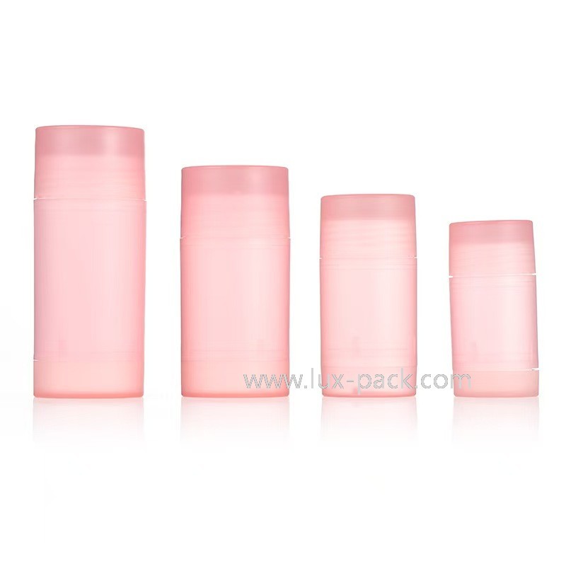 Botella de bálsamo tubo de color rojo cosmético Contenedor de embalaje de plástico reutilizable