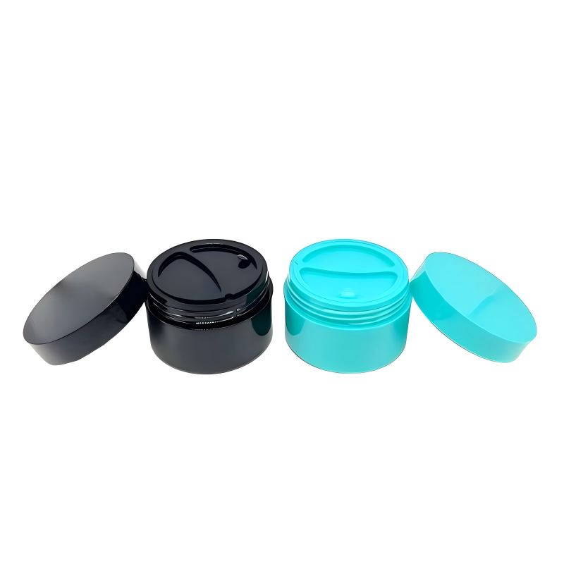 Eco Friendly 50g+50g Matt Surface Double Layer Cream Jar With Spoon