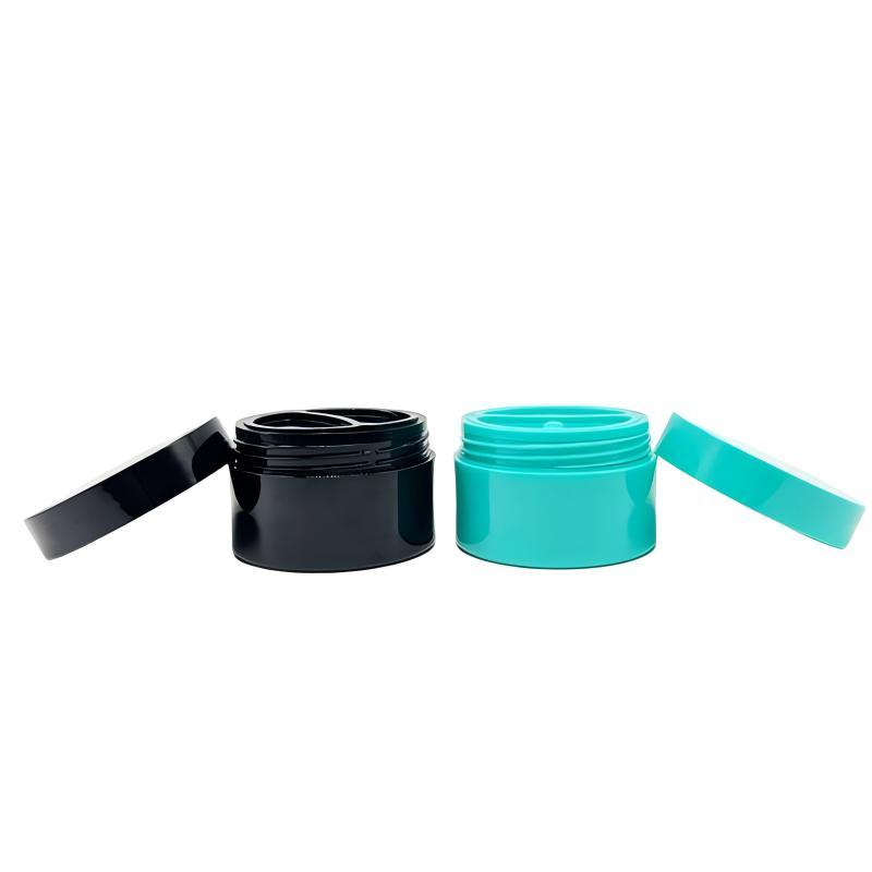 50g + 50g Color personalizado de doble capa de crema Jar para el cuidado de la piel