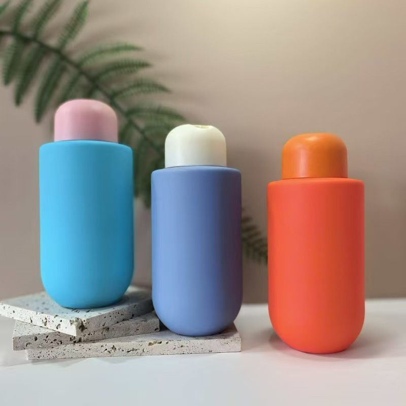 Botella de plástico de 300 ml, 350 ml y 400 ml con tapa abatible para gel de ducha, champú y acondicionador con tapa de disco