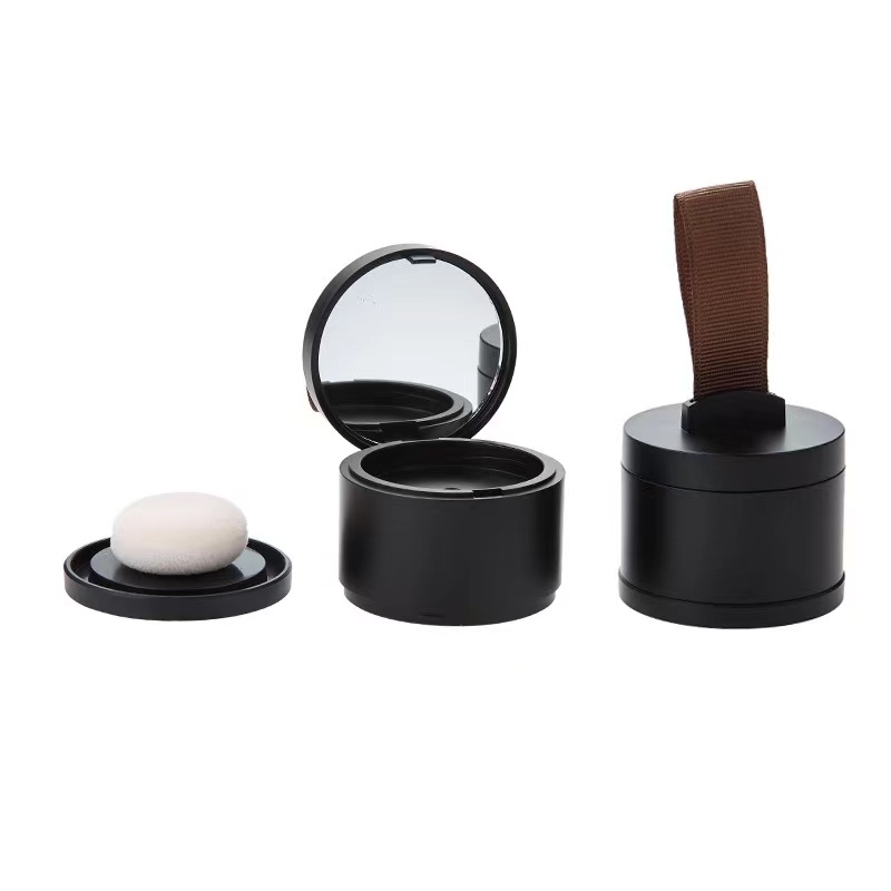 Contenedor de sombras para cabello y ojos plástico maquillaje esponja espejo cepillo cabeza base tubos de pasta para cosméticos