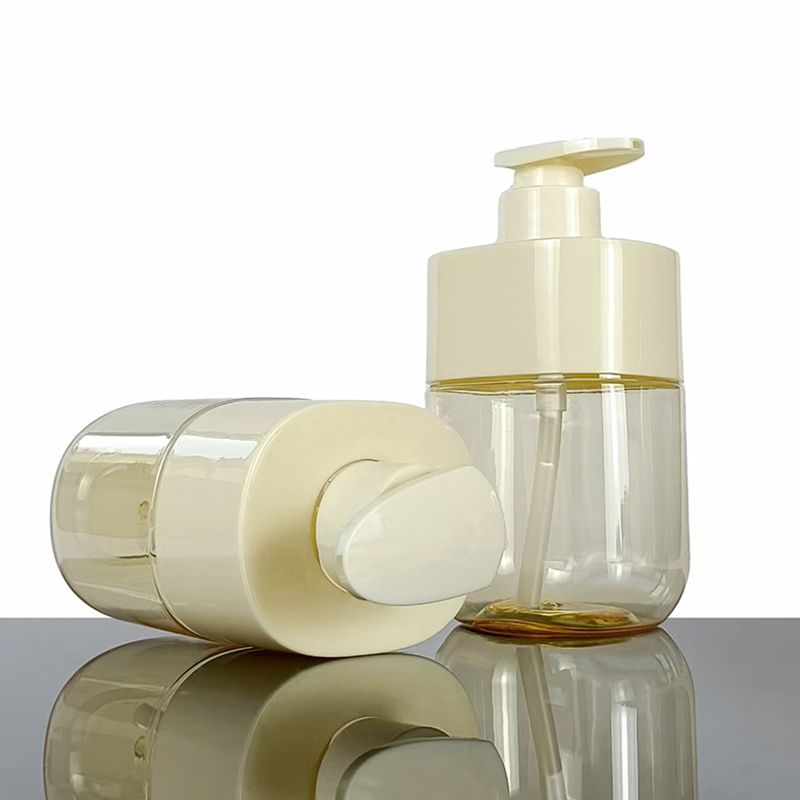 Whole Set 300ml PET Lotion Bottle With High Quality Raw Material and Solid Shoulder Circle Support Color Spray and Silk Printing