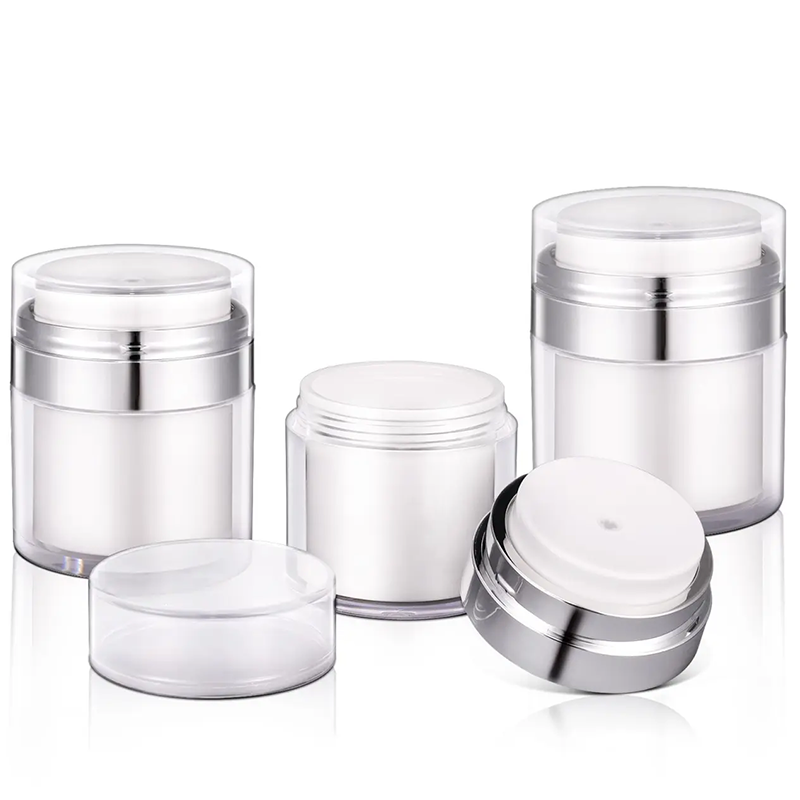 15/30/50/100ml Crema de prensa sin aire Frasco de frasco Diseño personalizado Cosméticos para el cuidado de la piel