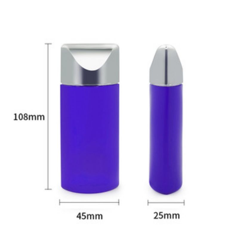 Botella de loción para protector solar de 50 ml Tapón de plata Oval Contenedor cosmético de plástico Fundación BB Crema para el cuidado de la piel