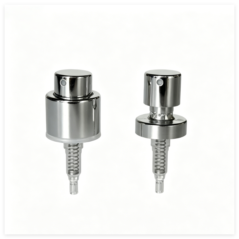 15 mm Crimp-on de aluminio bomba de pulverización de niebla fina de 0.15cc de salida de perfume spray boquilla para botella de cosméticos