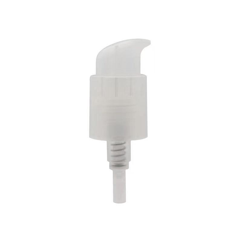 Dispensador de bomba de loción de plástico PP, cabezal de bomba de crema electrochapada, color negro, blanco y plateado, para embalaje de base de suero cosmético, 24/410