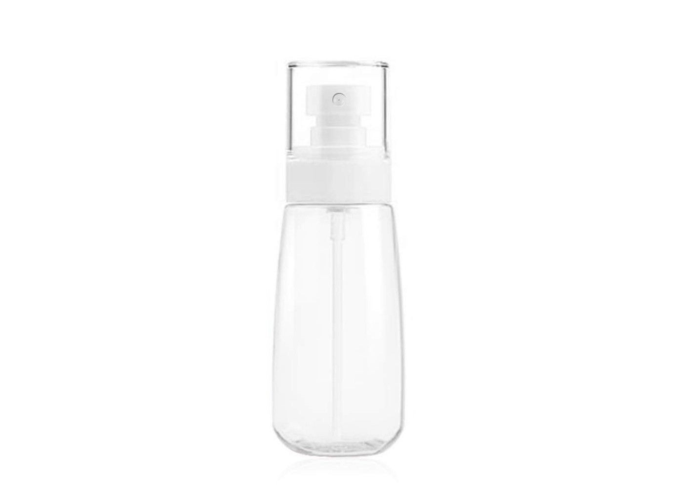Botella de agua líquida transparente del espray de la niebla con la boca espiral de la botella