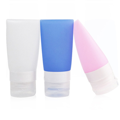 Tubo de compresión de plástico blanco con tapa invertida para limpieza Contenido de la máscara Crema Loción Embalaje Tipo cosmético