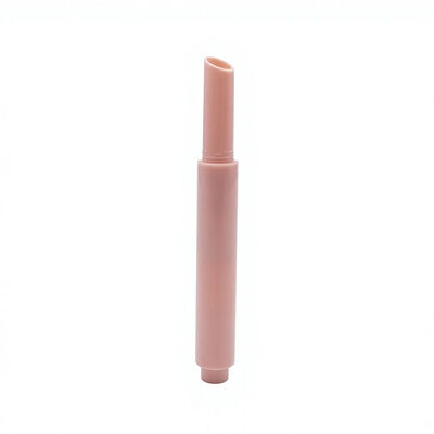 Pulsador de lápiz labial de punta oblicuo Tubo de lápiz labial de punta oblicuo 2.4g plástico brillante Contenedor de bálsamo labial en ángulo vacío Embalaje cosmético para labios